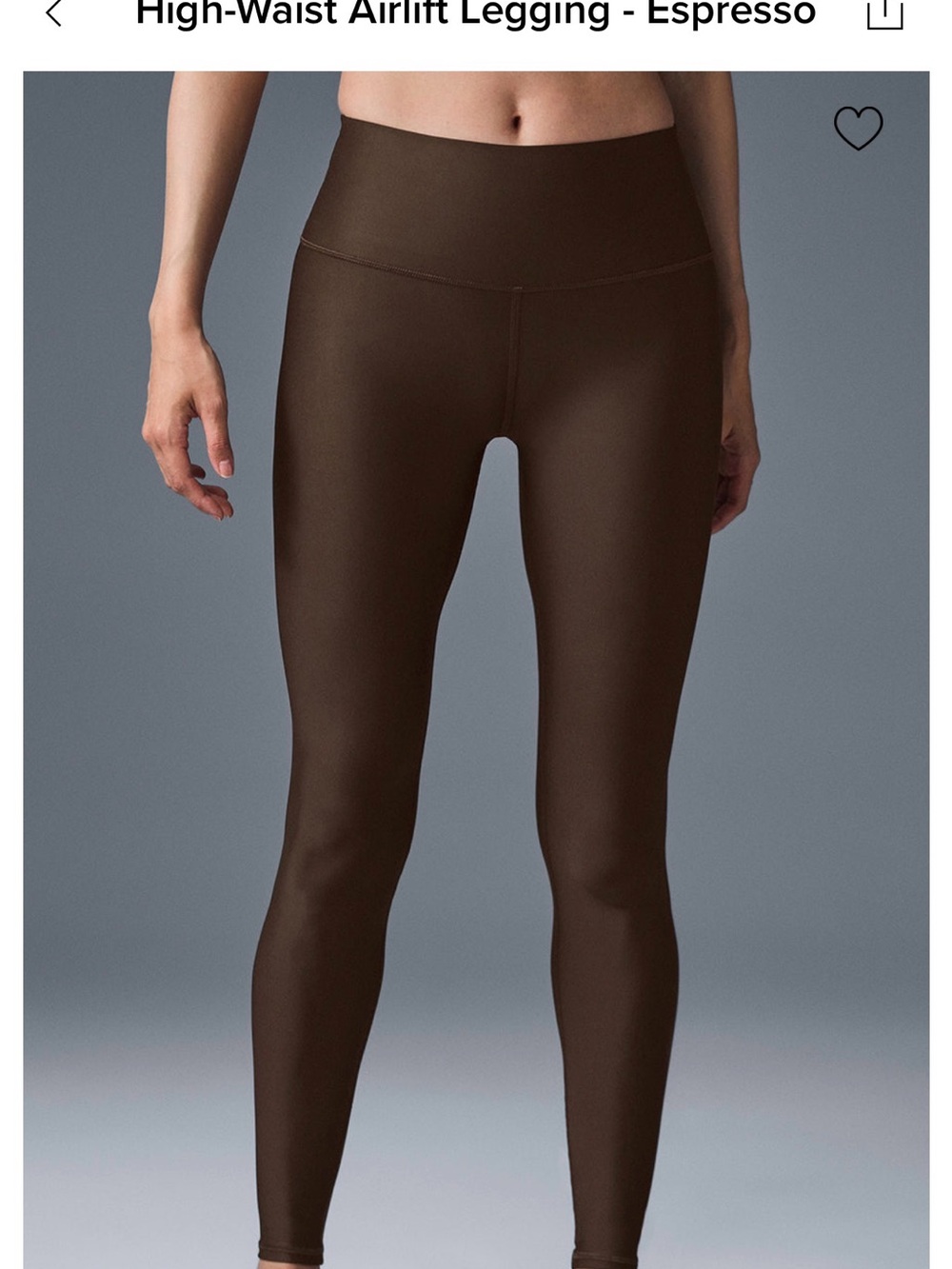 ALO Yoga High-Waist Legging in Espresso Brown